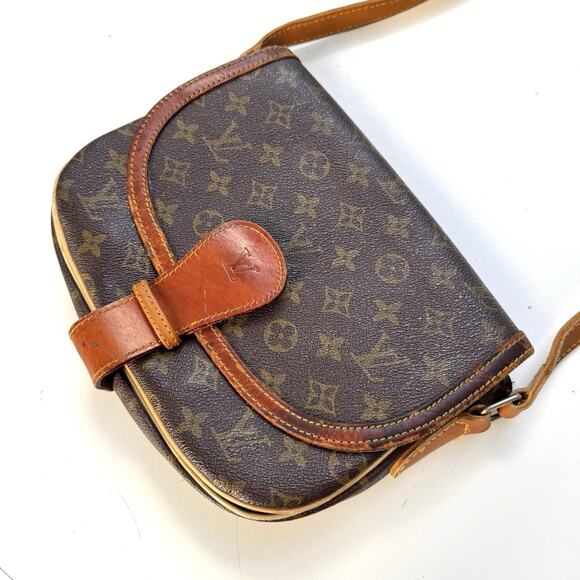 Vintage Louis Vuitton Saint Cloud Crossbody – Monogram, Custom Strap Patina RARE - Picture 12 of 16